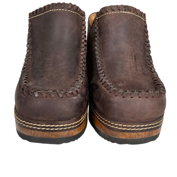 Vintage 90’s Women’s Candie’s Brown Leather Clogs Mules Size 6.5 M LIKE NEW! - Picture 5 of 14